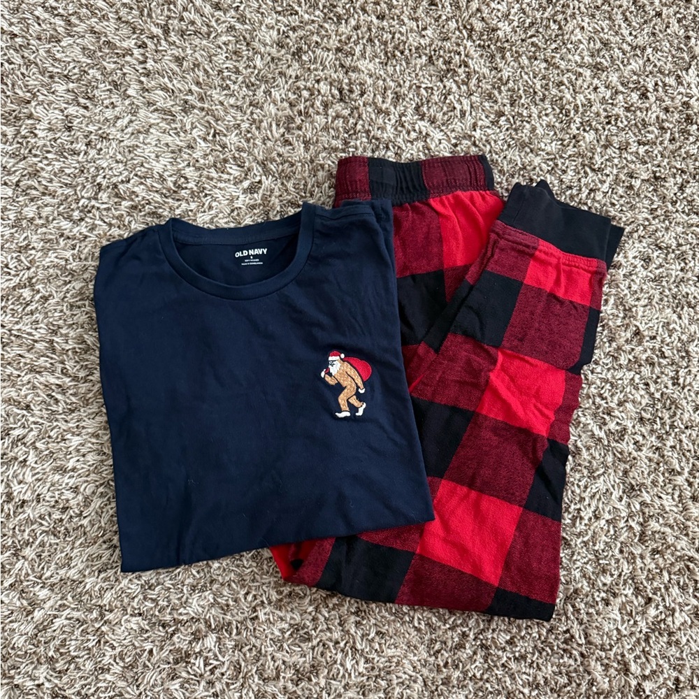 Old Navy Christmas Pajama Set - Cute Sasquatch Santa